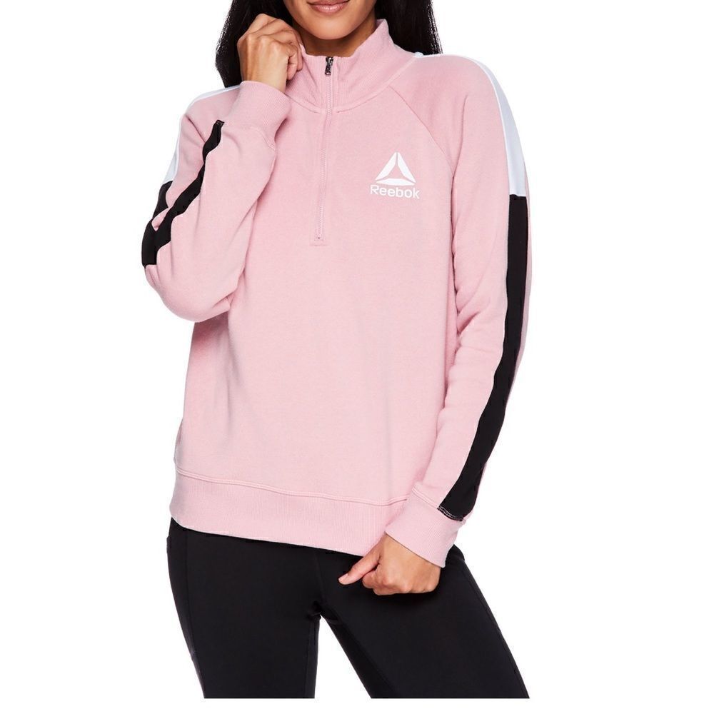 Reebok Turtleneck Half Zip Fleece Sweatshirt